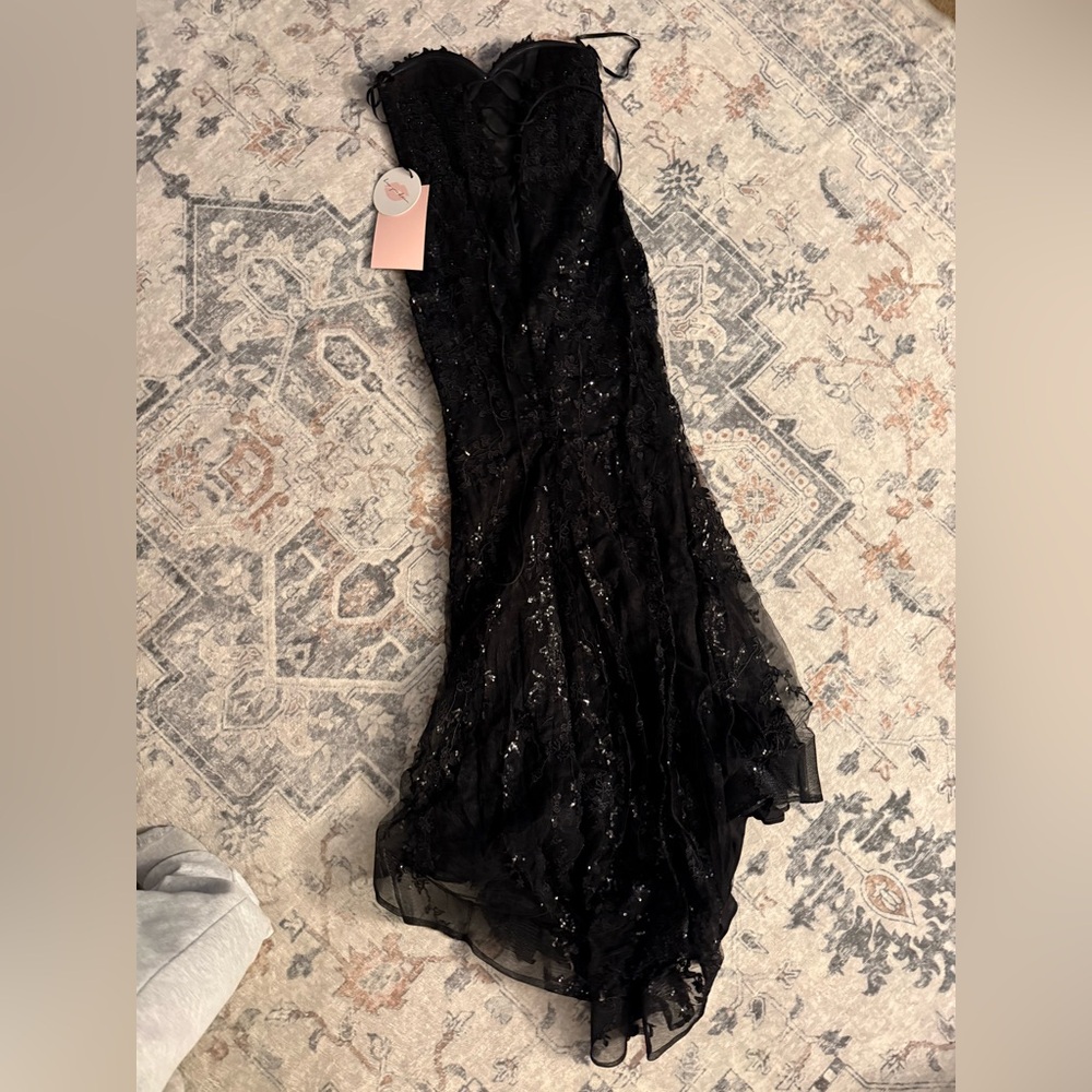 Elegant Black Sequin Gown